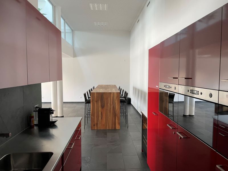 rote Design Küche